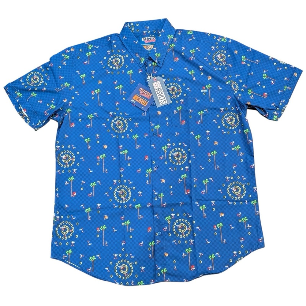 RSVLTS Sonic The Hedgehog Sonic‎ Interrupted KUNUFLEX Shirt Mens Size 2XL